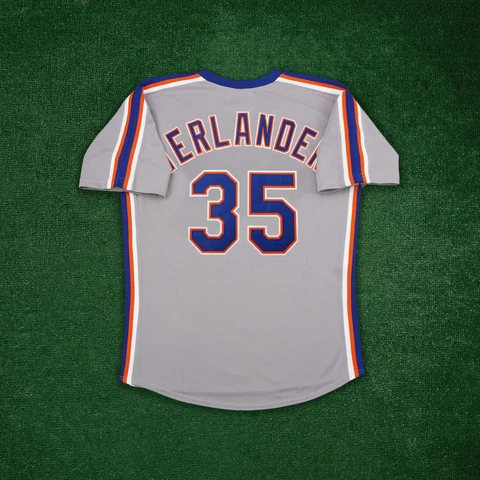 Justin Verlander 1988 New York Mets Grey Road Men's Cooperstown Throwback Jersey Cover