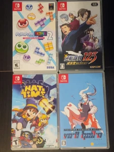 4x Nintendo Switch Games Carts Puyo Tetris 2 Ace Attorney VA-11 HALL-A Japan USA - Picture 1 of 2