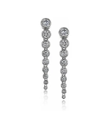 NUEVO CONJUNTO DE PENDIENTES MICHAEL KORS TONO PLATA 9 BISEL CRISTALES CORTE REDONDO MKJ4940 Foto 1 de 3