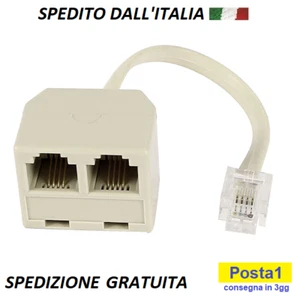 Sdoppiatore telefonico da 1 Ingresso a 2 Uscite - Foto 1 di 5