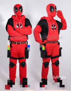 Deadpool & Wolverine Children's Hoodie Ver. Costume Cosplay Halloween Top Pants - Picture 1 of 15