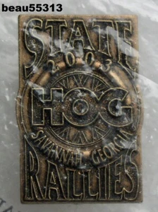 ⭐2003 HARLEY DAVIDSON OWNERS GROUP HOG GEORGIA STATE RALLY JACKET VEST PIN - Picture 1 of 1