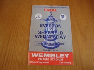 1966 FA Cup Final Match Day Programme Everton V Sheffield Wednesday - Picture 1 of 2