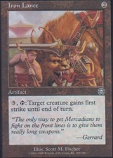 Mercadian Masques - Iron Lance - Foil