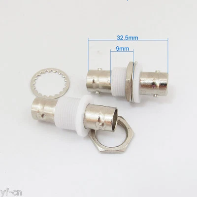 1pc BNC Female to BNC Female Straight Coupler Adapter Connector White Bulkhead - Image 1 of 4