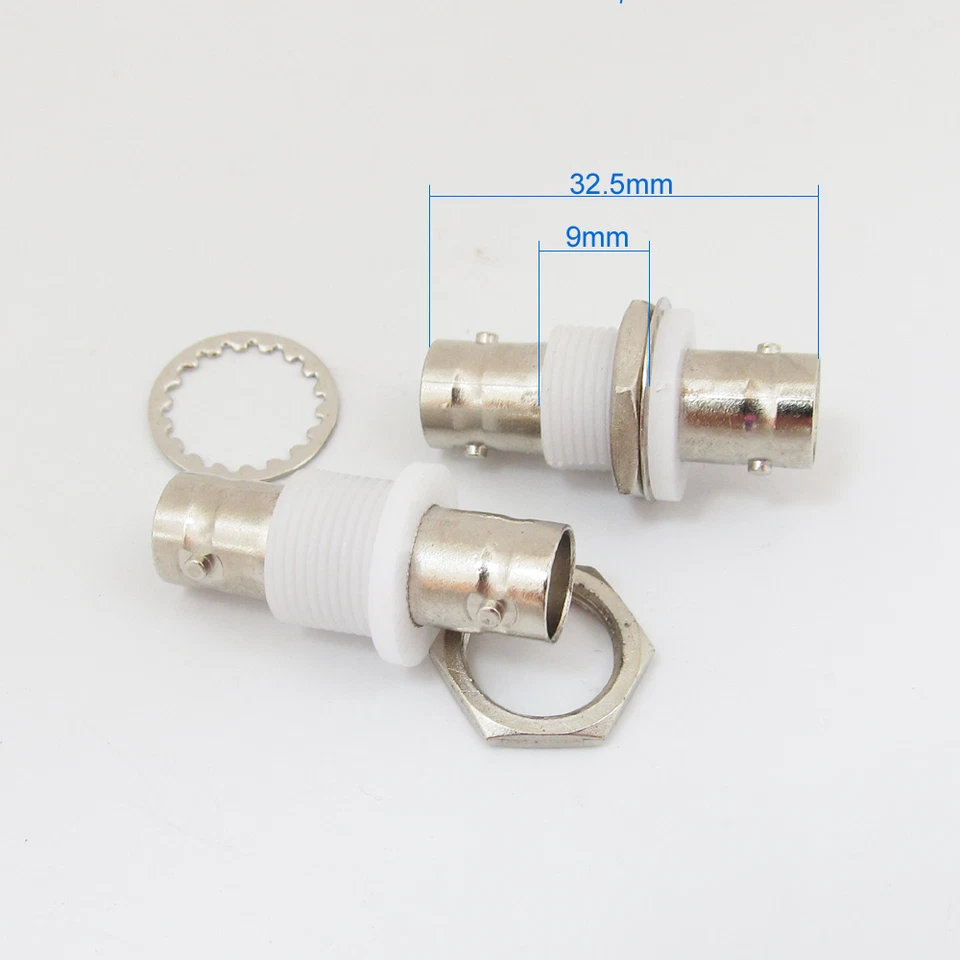 50pcs BNC Female to BNC Female Straight Coupler Adapter Connector White Bulkhead - Image 1 of 4