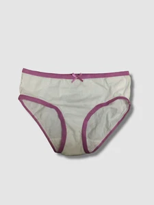 $20 Maidenform Kid's Girl's White Heathers Cotton Brief Panty Size 6 - Picture 1 of 1