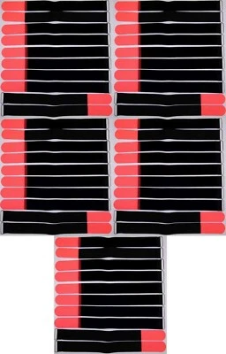 BIE-TEC 50x Kabelbinder Kabelklett 40 cm x 40 mm neon rot Klettband Klettkabelbinder Öse