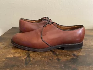 Allen Edmonds Brown Leather Plain Toe Oxford Dress Shoes 9.5 B - Picture 1 of 6