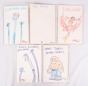 Art Baltazar Original Art, Sketches: Thing, Falcon, Atom, Reed Richards +1 - Picture 1 of 6