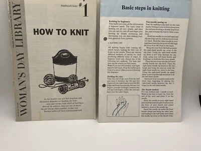 *VTG Woman's Day Library: How to Knit (Needlework Series #1) Basic Knitting 1961 - Image 1 of 2
