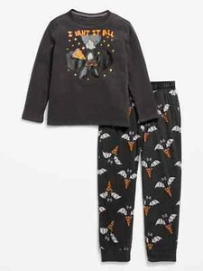 NWT Old Navy Boys Halloween Pajamas Microfleece Vampire Bats pizza u pick size - Picture 1 of 1