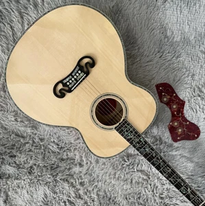 G-J200 Chitarra Acustica Nature Abete Top Ear Shell Cirrus Intarsio Consegna Rapida - Foto 1 di 8