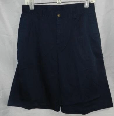 Bermudas delanteras plisadas azul marino talla 20 regular Izod para niños Foto 1 de 2