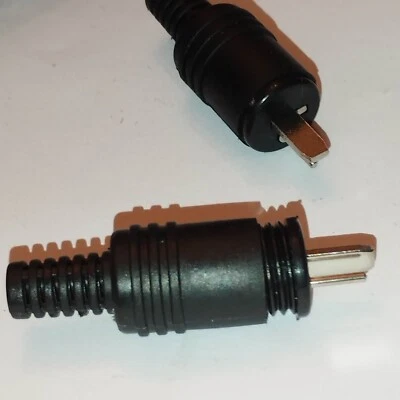 NC 2x fiche DIN HP Mâle noire Serrage Vis Lot 2 Pcs E10h42/5