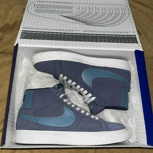 Men’s Size 7 Nike SB Zoom Blazer Mid Midnight Navy/Noise Aqua FD0731-400 Skate - Picture 1 of 24