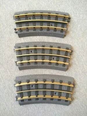 MTH Realtrax O-31 Half Curve Section #40-1022 - Tubular Rail - Set of 3 ~ TS - Image 1 of 3