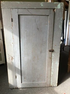 Primitive Antique Farmhouse Cabinet, original blue/grey paint. LOWER PRICE!!  - Picture 1 of 7