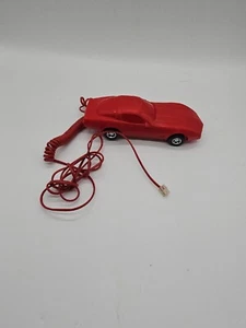 Vintage Red Corvette Testarossa Landline Phone Sports Car Telephone - Untested - Picture 1 of 7