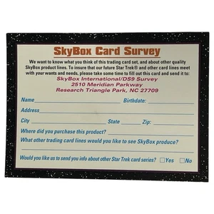 1993 SkyBox Star Trek Deep Space Nine Survey Card - Picture 1 of 4