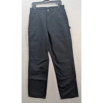 Pantalones de trabajo utilitarios Carhartt para hombre calce holgado lavado pato negros 32x34 BN0011-M NUEVOS CON ETIQUETAS Foto 1 de 4