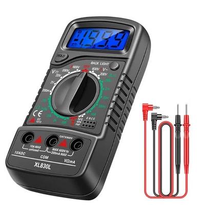 LCD Digital Multimeter Voltmeter Ammeter Ohmmeter Volt AC DC Diode Tester Meter - Image 1 of 4