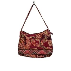 Vera Bradley Paisley Shoulder Bag Purse, Vibrant Colors (10" W x 7" H x 3" D) - Picture 1 of 4