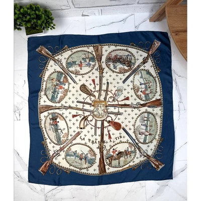 Hermes La Chase A Tir Scarf Square Silk Multicolor Vintage Size 35/35in - Image 1 of 4