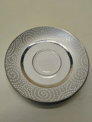 2 platillos de té porcelana de hueso Lenox Pearl Beads 6" Foto 1 de 4