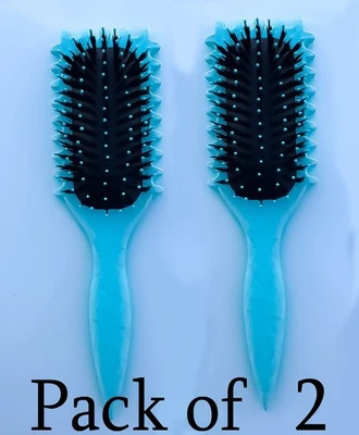 Cepillo de pelo rizado para definir y desenredar cerdas cepillo para peinar 2025-paquete de 2 Foto 1 de 4