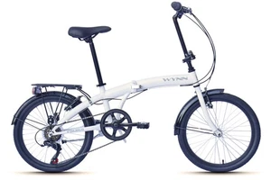 WYNN Faltrad 20 Zoll FOLD1.0 weiß Rahmenhöhe 27 cm Damen Herren Klapprad 6 Gänge - Bild 1 von 8