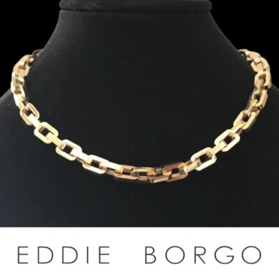 NUEVO SIN ETIQUETAS $350 EDDIE BORGO Supra Eslabón Collar Collar Rachel Zoe Caja o Estilo Curador Foto 1 de 4