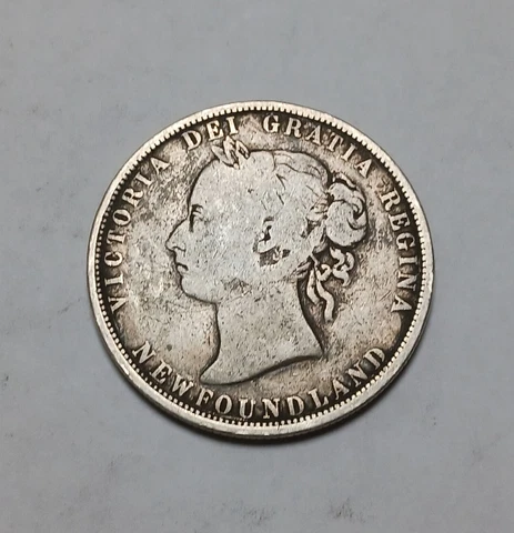 Newfoundland 50 Cents - .925 Silver Coin - Canadian Half Dollar $0.50 - Victoria Cover