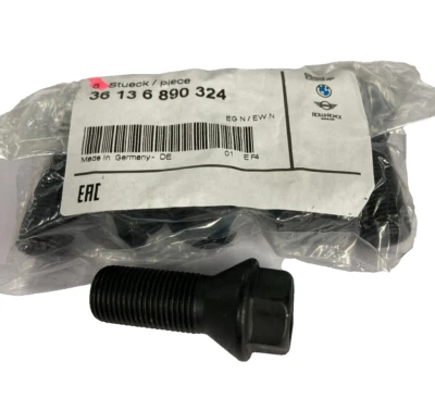 Original BMW 5er Radschrauben VE 5 Stück M14x1,25 schwarz / 1 Schraube=4,46€ - Bild 1 von 4