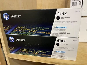 2! HP 414X W2020X BLACK Brand New 414X W2020X Sealed GENUINE HP Box. 414X - Picture 1 of 2