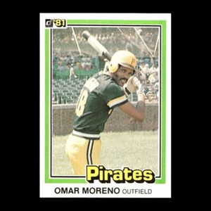 Omar Moreno 1981 Donruss Pittsburgh Pirates #17 NM+ Vintage!