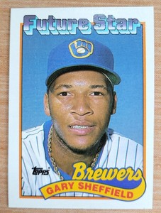 1989 TOPPS GARY SHEFFIELD MILWAUKEE BREWERS #343 Future Star RC rookie