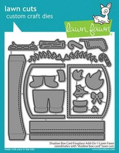 Lawn Fawn Shadow Box Card FIREPLACE ADD-ON Lawn Cuts Die Set LF2437 - Picture 1 of 1