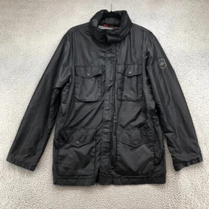 Victorinox Windbreaker Jacket Womens Medium Black Hooded Full Zip Lightweight - Picture 1 of 24