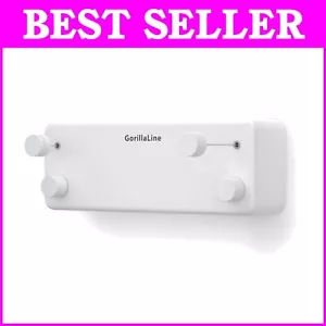 Stainless Steel Retractable Clothesline - Indoor/Outdoor Laundry Convenience - Picture 1 of 11