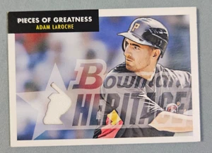 Tarjeta de béisbol Adam LaRoche 2007 Bowman Heritage usada en juegos Piratas (306) - Imagen 1 de 3