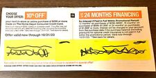 HOME DEPOT 10% OFF or 24 Months Finance Coupon. Using HD Card, valid to 10/31/23