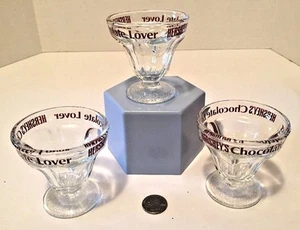 Set of 3 Hershey's Chocolate Lover Mini Sundae Glasses. Old Fashioned Retro Look - Picture 1 of 7