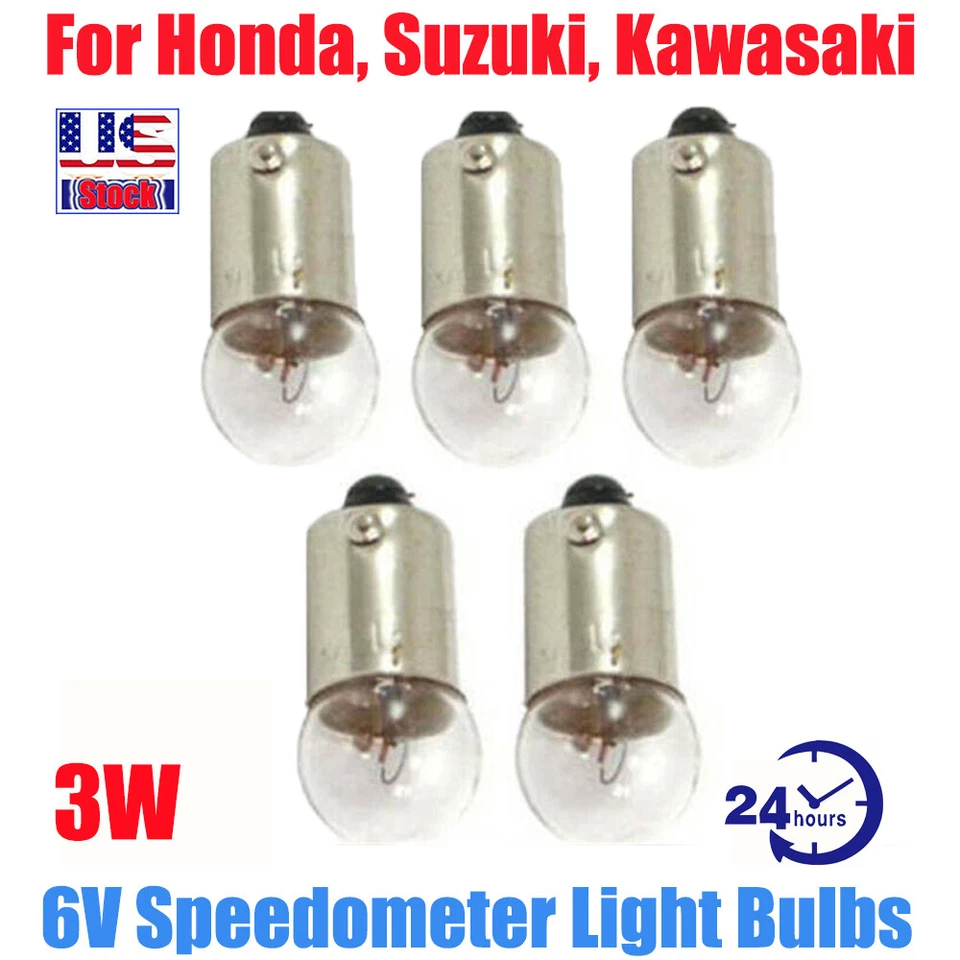 6V Speedometer Light Bulbs Fits Suzuki RV90 RV125 SP370 SP400 OR50 PE250 GN400TX - Image 1 of 4