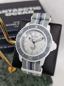 BLANCPAIN x SWATCH SCUBA FIFTY FATHOMS Antarctic Ocean Grey ✈ QUICK SHIP - Picture 1 of 8