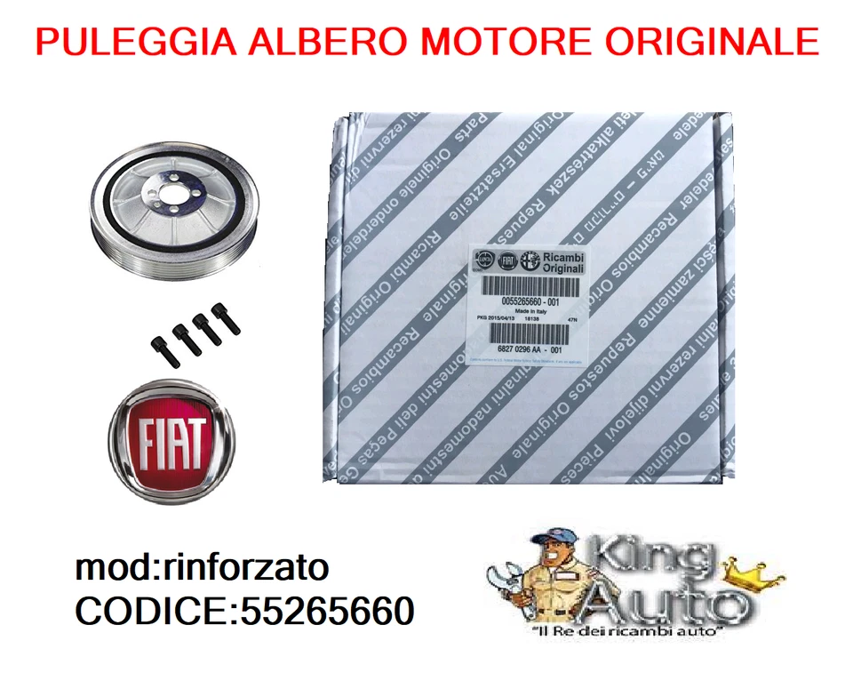 PULEGGIA ALBERO MOTORE ORIGINALE ALFA ROMEO 159 GT 147 156 1.9 JTD JTDM - Imagen 1 de 1