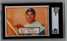 1952 Topps #36 Gil Hodges Brooklyn Dodgers SGC 4 VG-EX Red Back