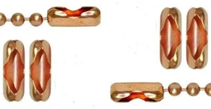 25 massive KUPFER 3,2 mm KUGELKETTENVERBINDER nur ~ passt 3,2 mm #6 Kette Hergestellt in den USA - Bild 1 von 1