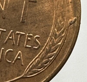 High grade retained die-cud progression gem bu 1955 S wheat cent - Picture 1 of 14