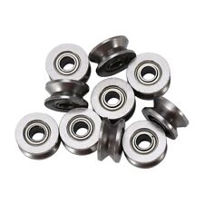 10pcs U624ZZ U Groove Bearing Guide Pulley For Rail Track Linear 4*13*7mm☀